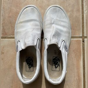 White Slip on Vans